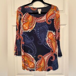 Chico’s brand, size 2, Paisley Shirt